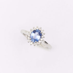 Bague marguerite saphir