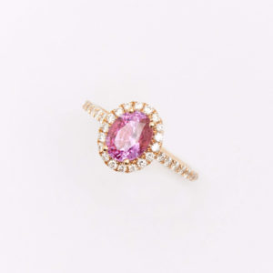 Bague saphir rose