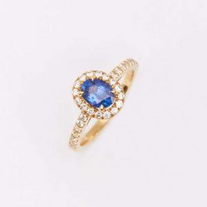 Bague saphir or jaune