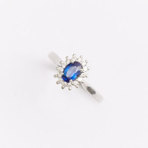 bague saphir or blanc