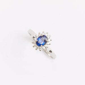 bague marguerite saphir
