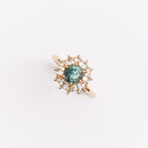 bague saphir vert