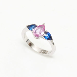 bague saphir rose