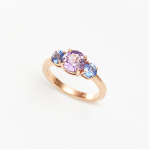 bague saphir rose