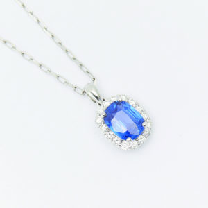 Collier Saphir bleu
